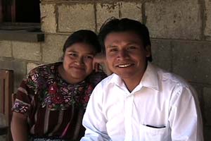 Juanita Rucuch Coyote, a nurse, wears the huipil or blouse of her community, Patzún, while her partner, Fernando Pichiyà, a chofer and guide from Patzicàa, wears a western-style dress shirt. Most Maya men no longer wear traditional traje. Photo by Kathleen Mossman Vitale 2005.